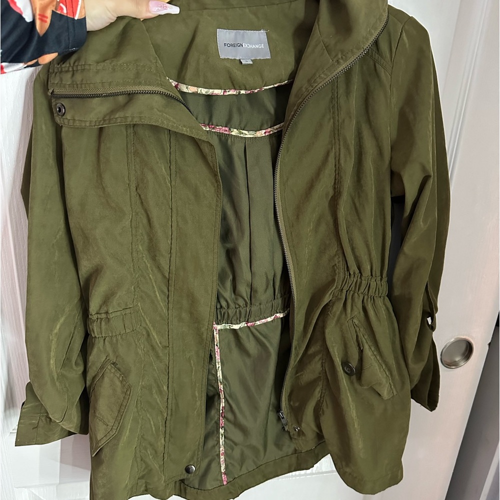 Green utility jacket